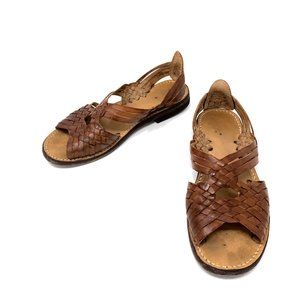 Authentic Handmade Mexican Toe Peep Huaraches Sz 4
